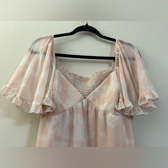 NWT Sachin & Babi Melanie Flutter Sleeve Mini Dress in Soft Pink - M - Picture 3 of 11